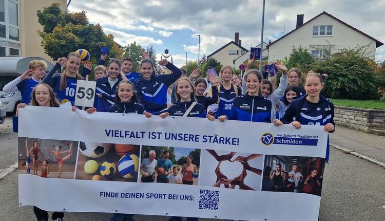 Unsere Volleyballabteilung beim Fellbacher Herbstumzug
