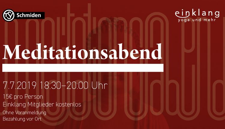 Einklang - Meditationsabend am Sonntag, 07.07.2019 ab 18:30 h