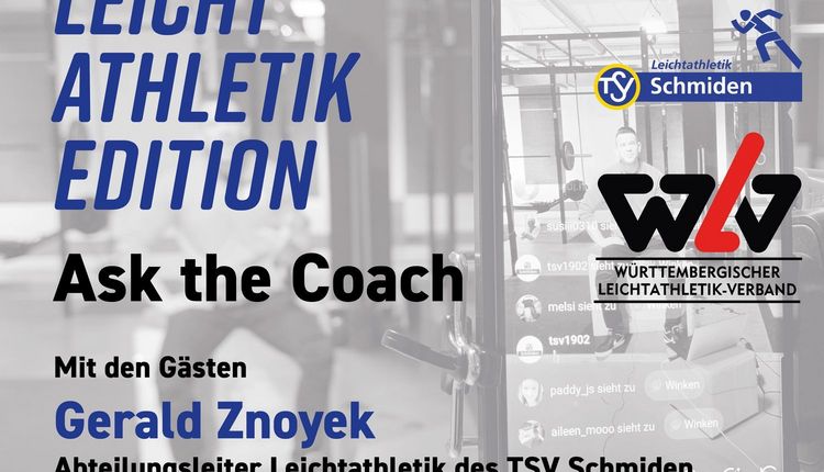 Ask the coach #8: Leichtathletik Edition am Freitag, 08.05.2020, 20:30 Uhr
