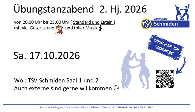 Übungstanzabend 17.10