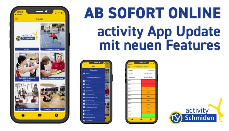 JETZT ONLINE: activity App Update