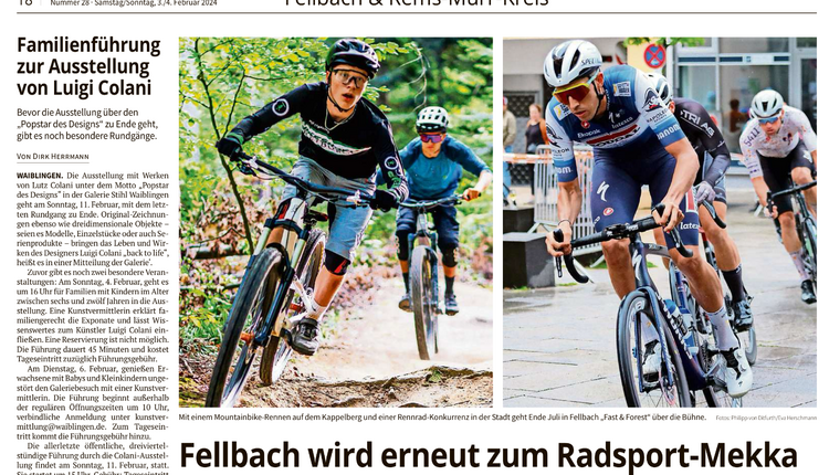 Artikel der Fellbacher Zeitung: Fellbach wird erneut zum Radsport-Mekka