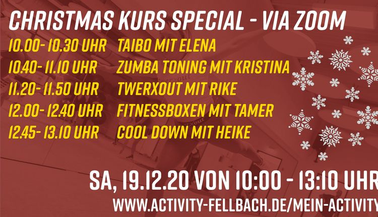 CHRISTMAS KURS SPECIAL mit deinem activity