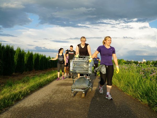 Bilder der Plogging Aktion 2019