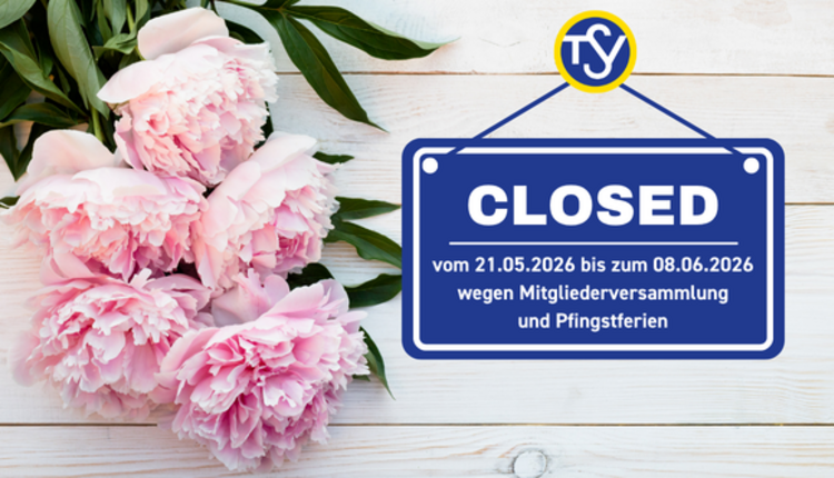 Geschäftsstelle geschlossen (21.5. + Pfingstferien)