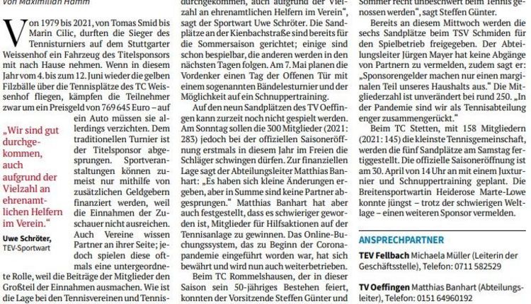 Fellbacher Zeitung: Treue in schwierigen Zeiten
