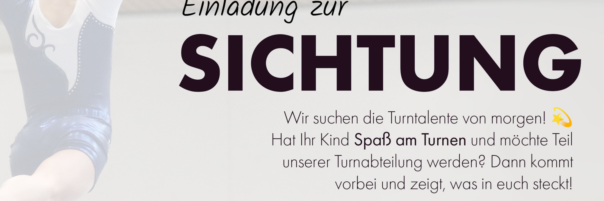 Einladung zum Sichtungstraining