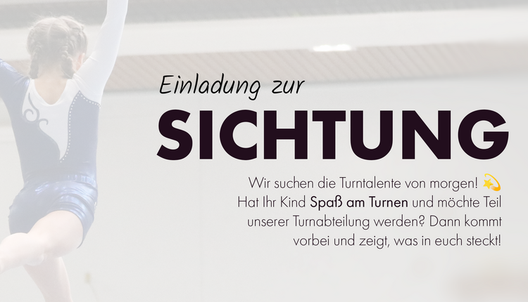 Einladung zum Sichtungstraining